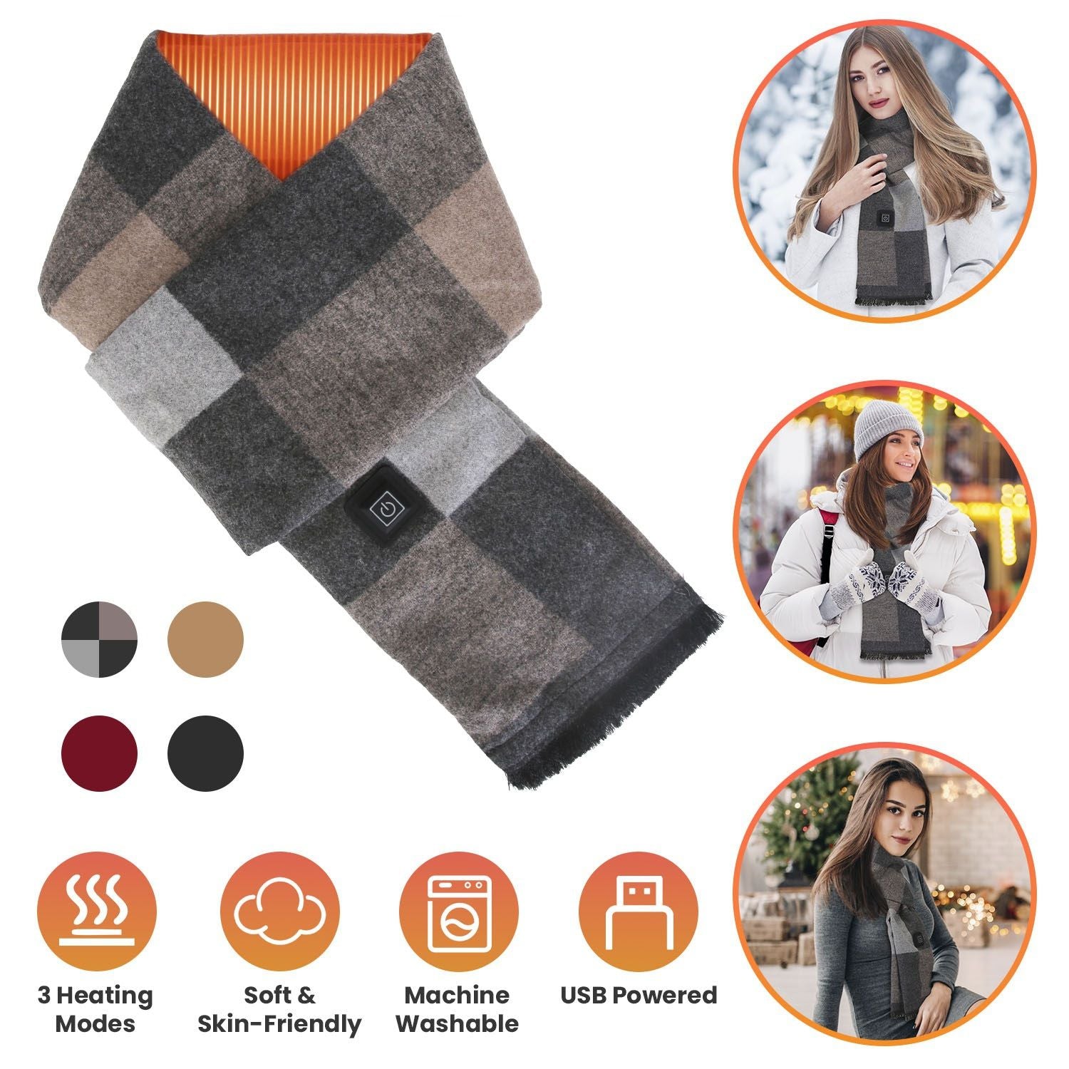 Electric Heated Winter Scarf