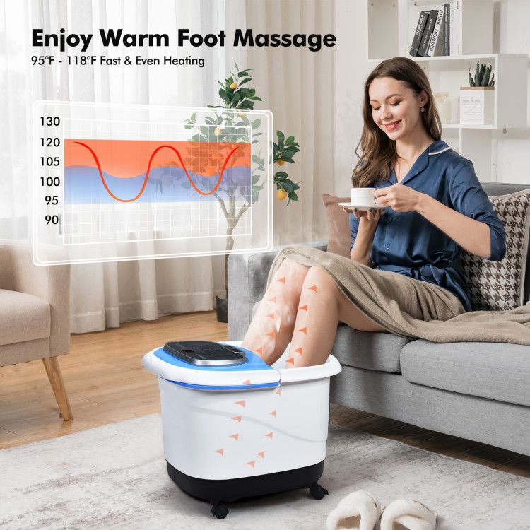 Portable All-In-One Heated Foot Spa - Massager