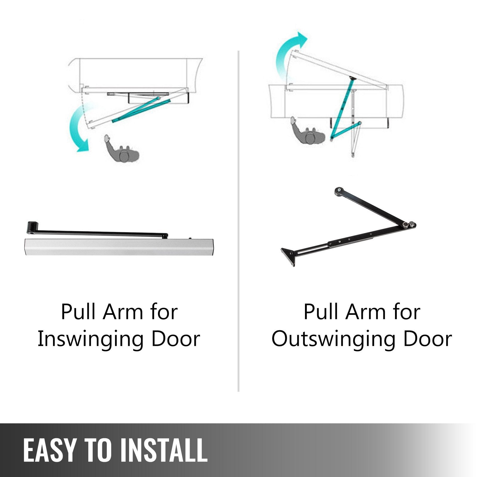 Automatic Handicap Door Opener - Automatic Swing Door Opener, 120 Degrees Adjustable