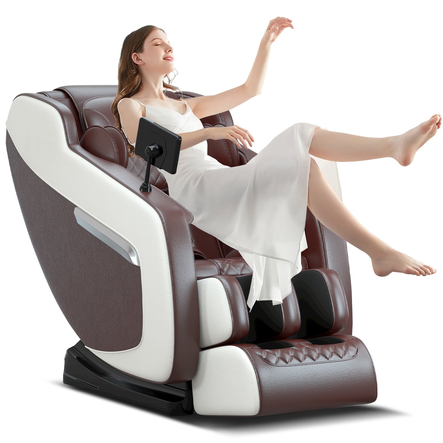 Massage chair, full body zero gravity recliner, with hip heating, foot massage and air massage system.