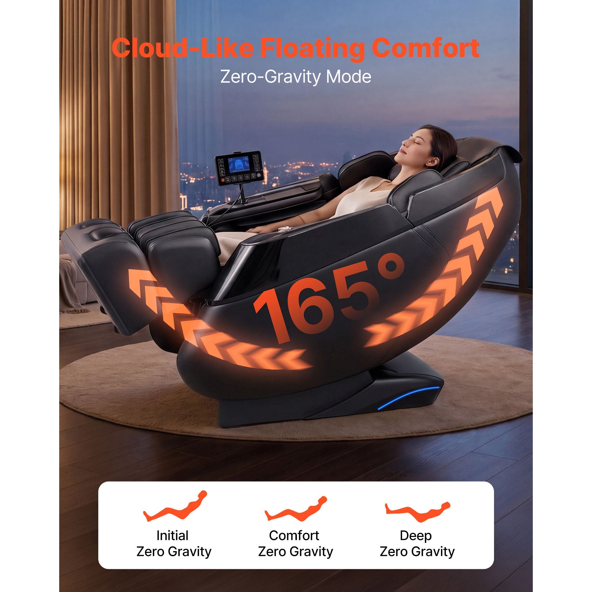 4D Zero-Gravity Full Body Massage Chair with Extendable Footrest