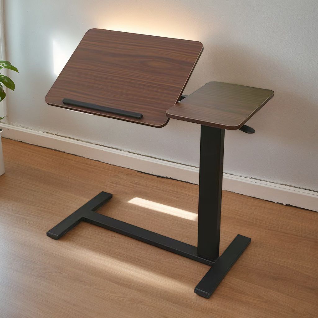 Folding Overbed - Bedside desk / Table (walnut)