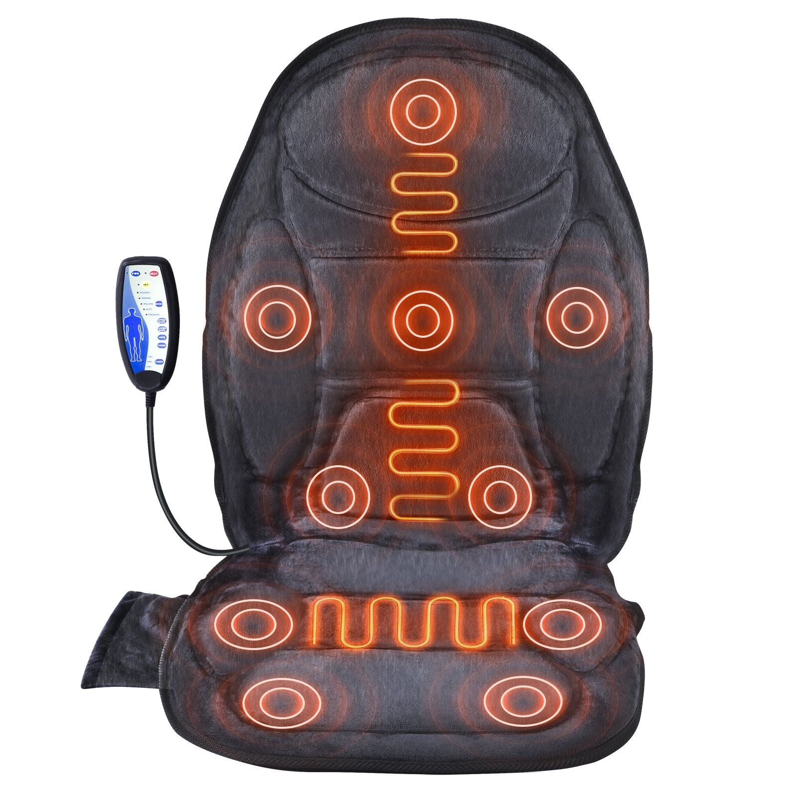 Heated Vibrating Massage Seat - Mat with 5 Modes & 4 Intensities