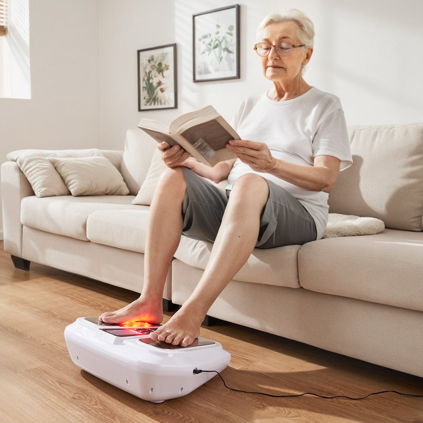 Foot Circulation Stimulator EMS & TENS - Foot Neuropathy Massager (25 Modes)
