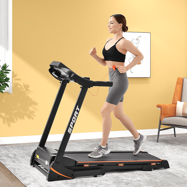 Foldable Electric Treadmill, LCD Display.