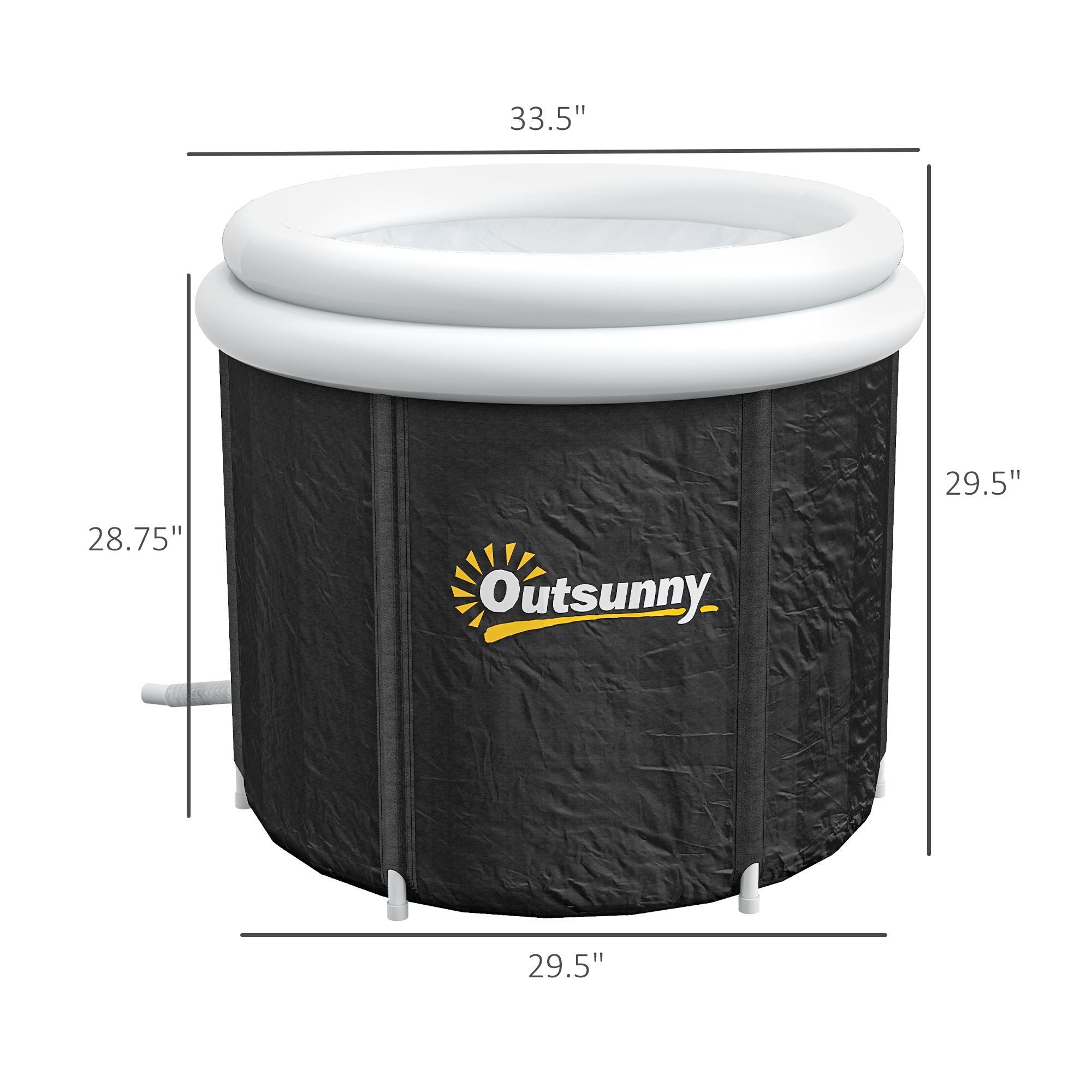Outdoor Portable Cold Plunge Tub with Thermo Lid (79 Gallon)