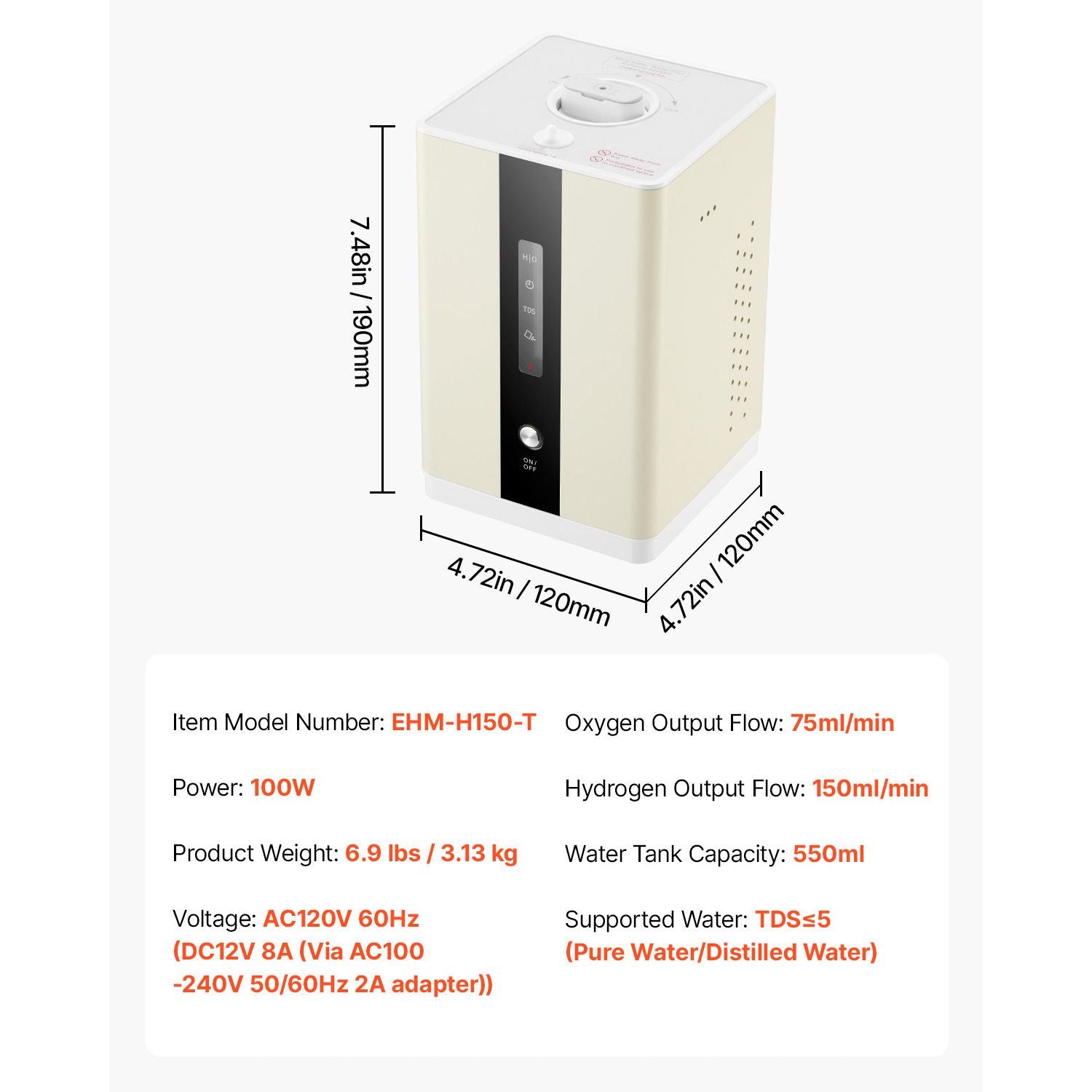 High Purity Hydrogen Inhaler