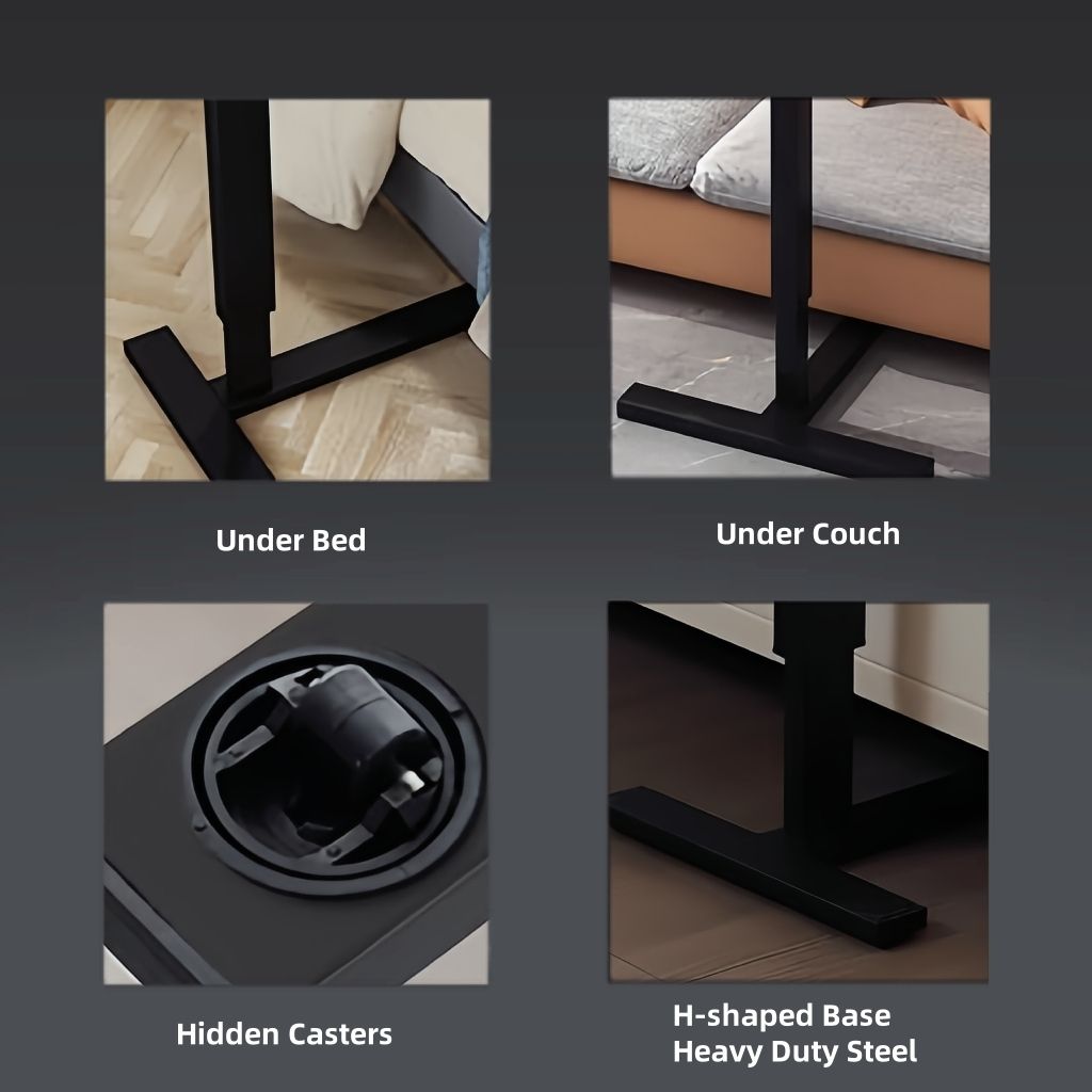 Folding Overbed - Bedside desk / Table (walnut)