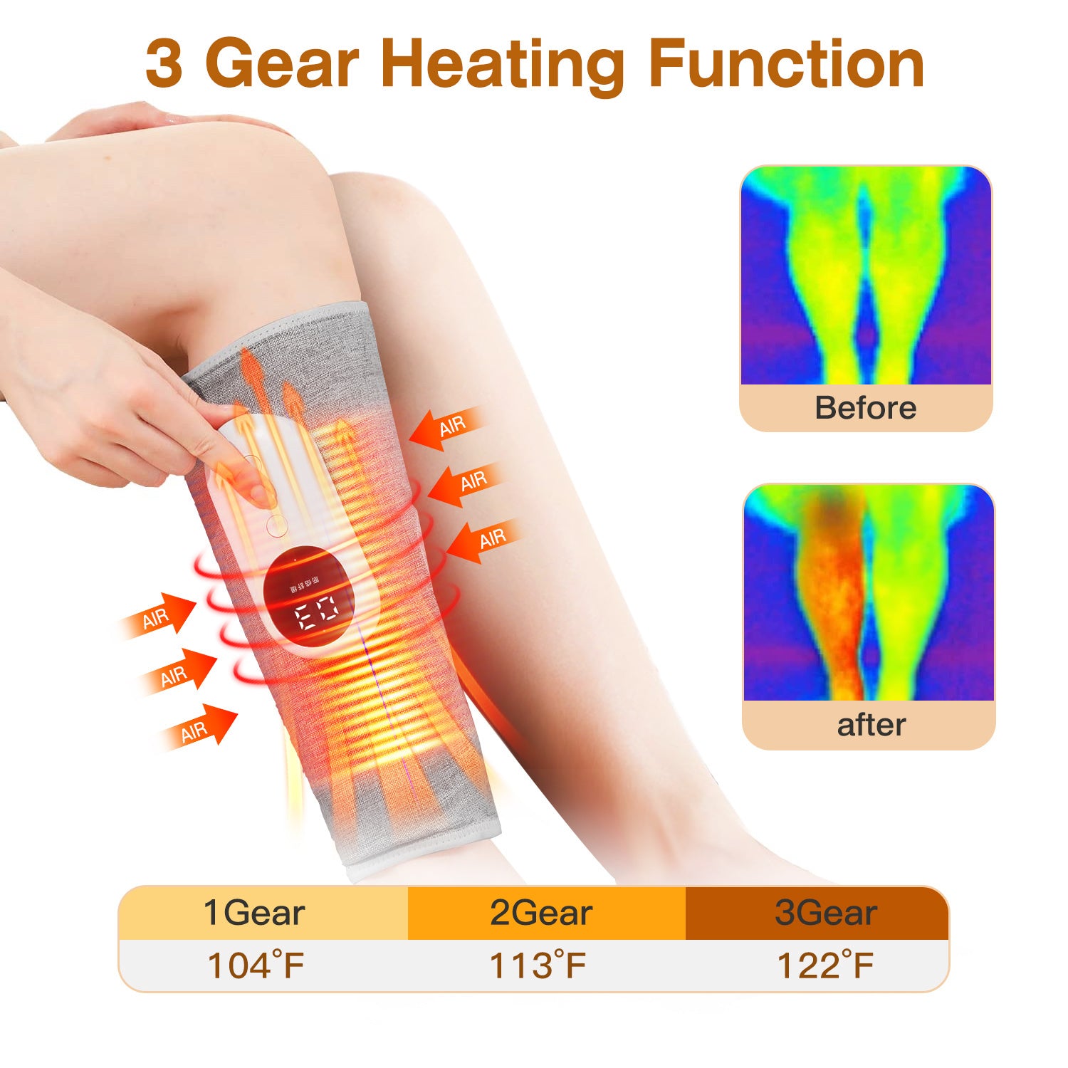 Electric Leg calf, arm, portable and adjustable massager.