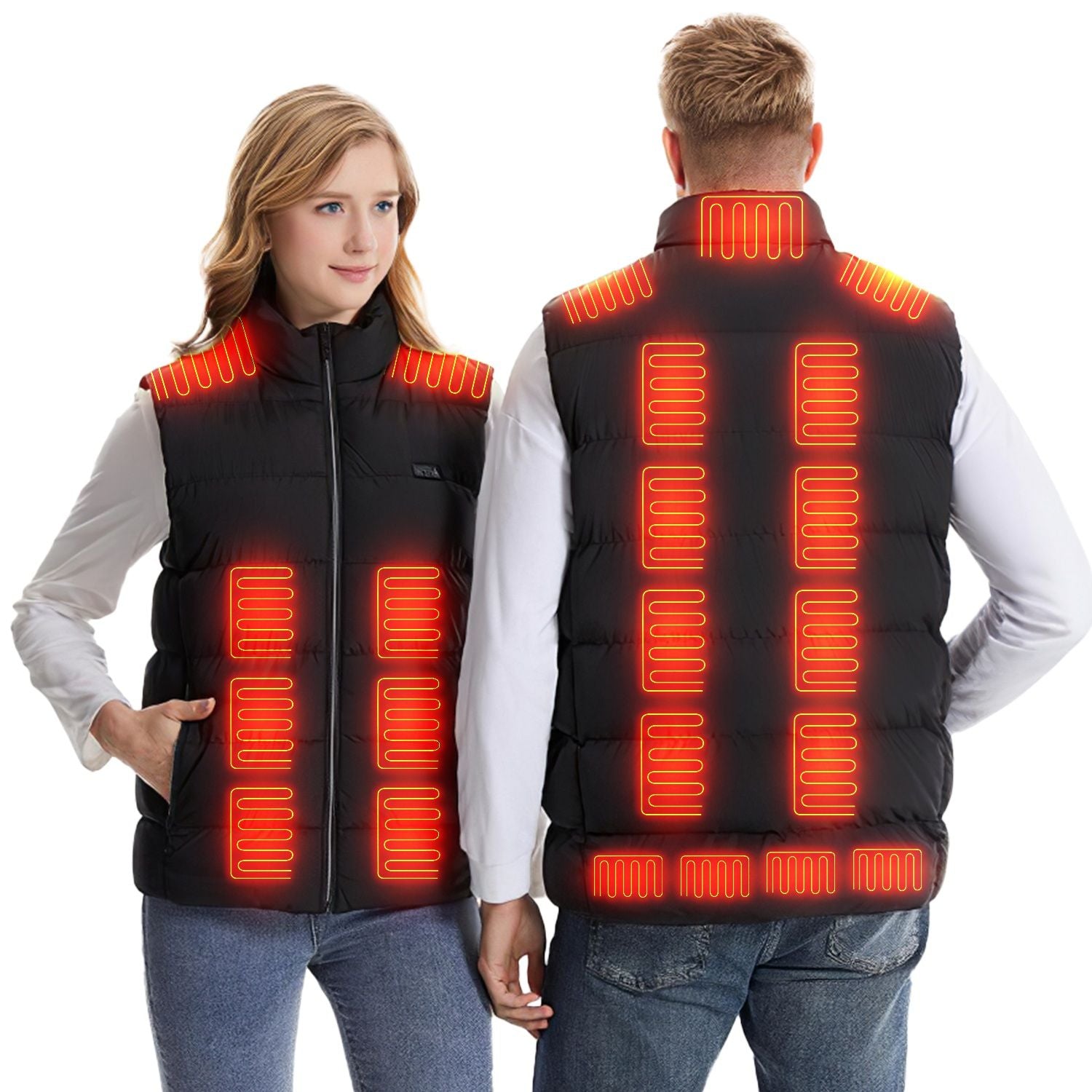 Heated Vest Men/Women with 23 Heating Zones, and 3 Heat Levels
