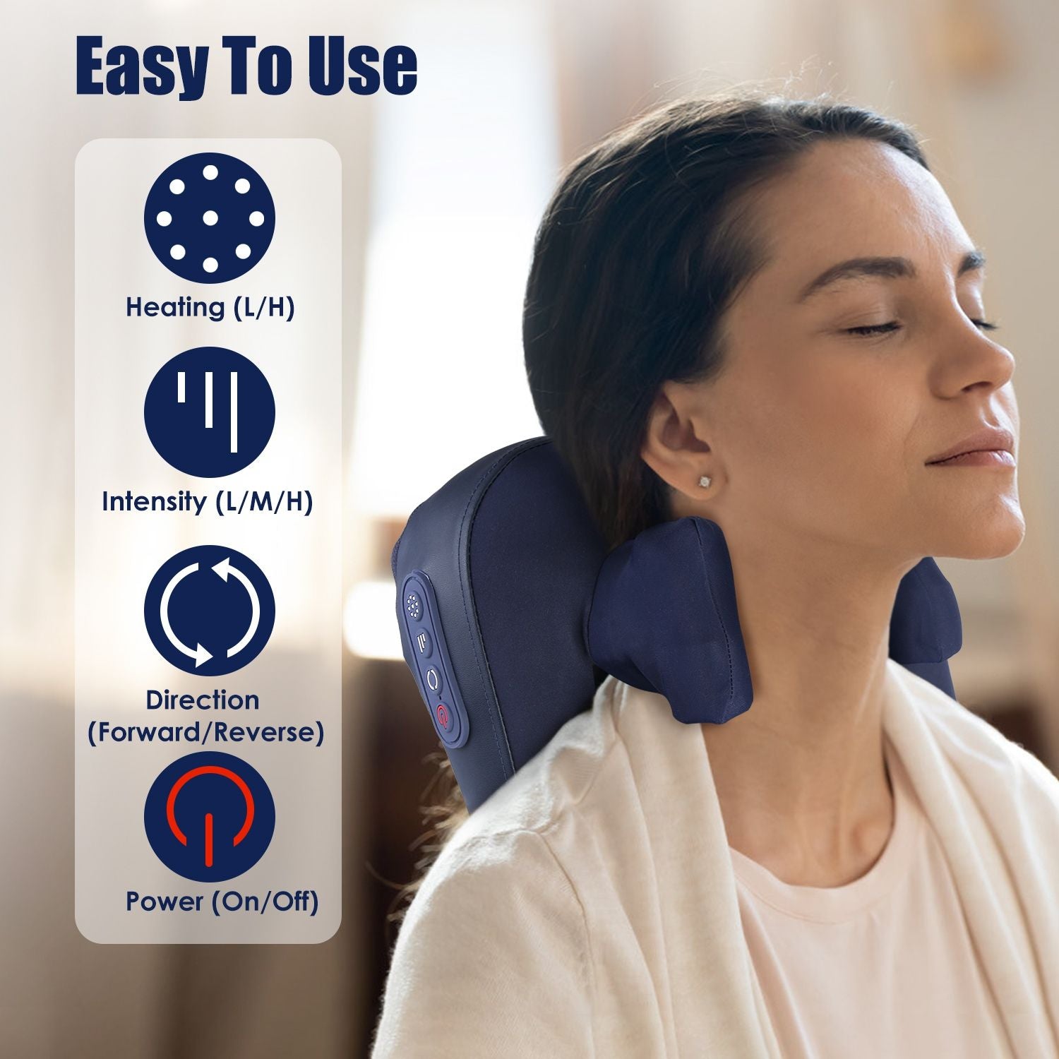 Shiatsu Neck & Shoulder Massager Pillow