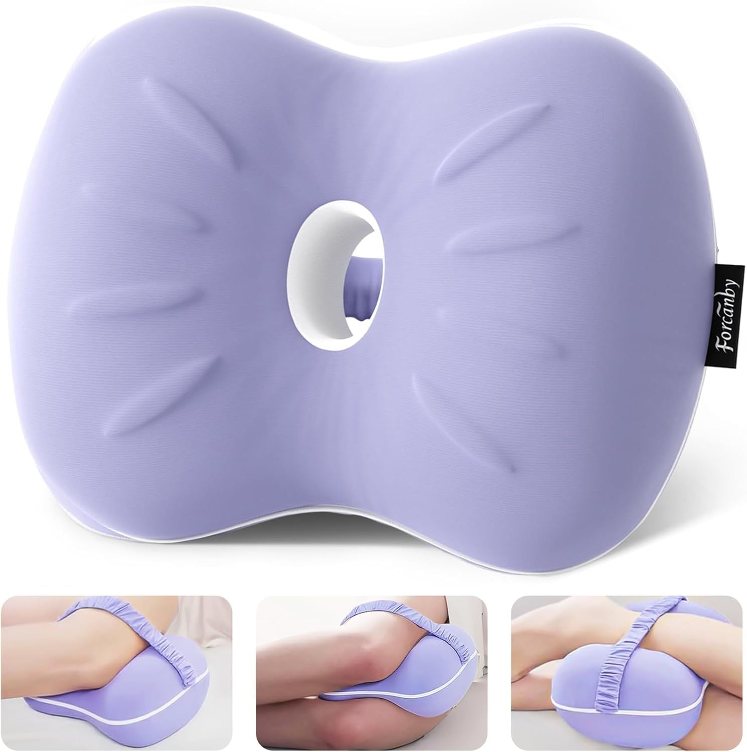 Smooth Spine Alignment / knee Memory Foam Pillow for Back Hip Pain, Spine Aligning, Sciatica, Surgery Recovery, Pregnancy