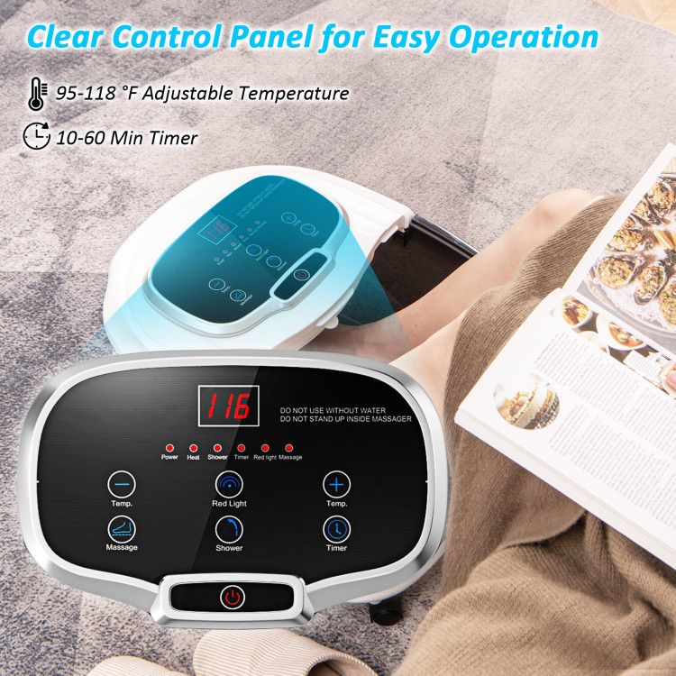 Portable All-In-One Heated Foot Spa - Massager