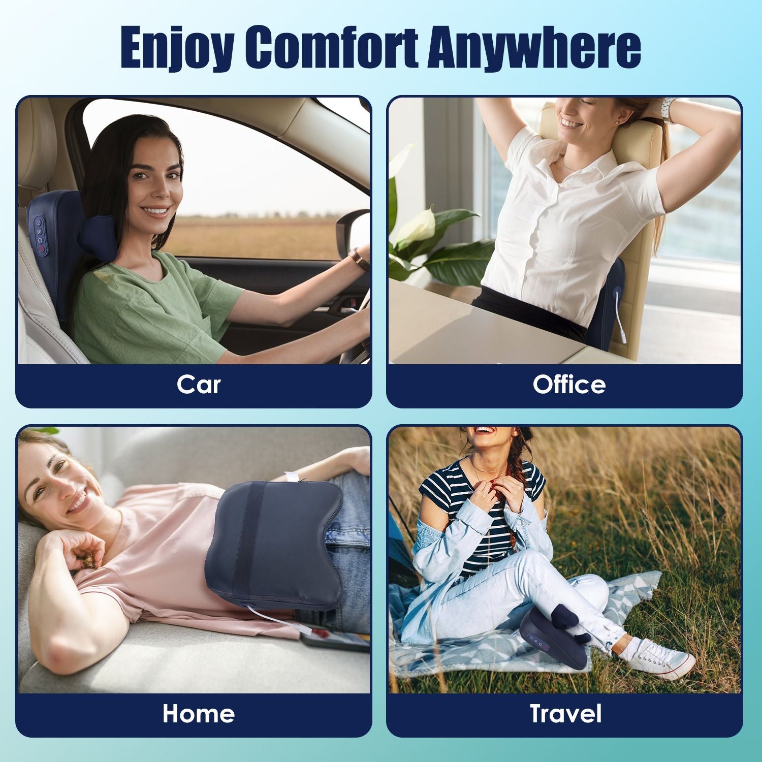 Shiatsu Neck & Shoulder Massager Pillow