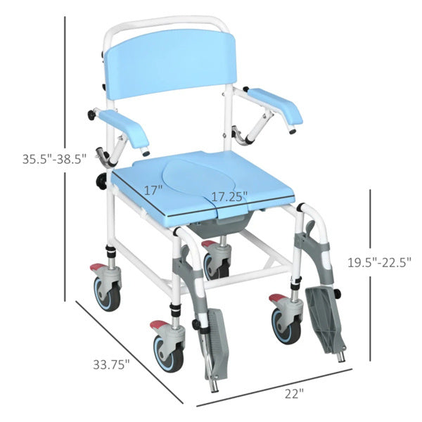 Rolling Bathroom / Shower Wheelchair