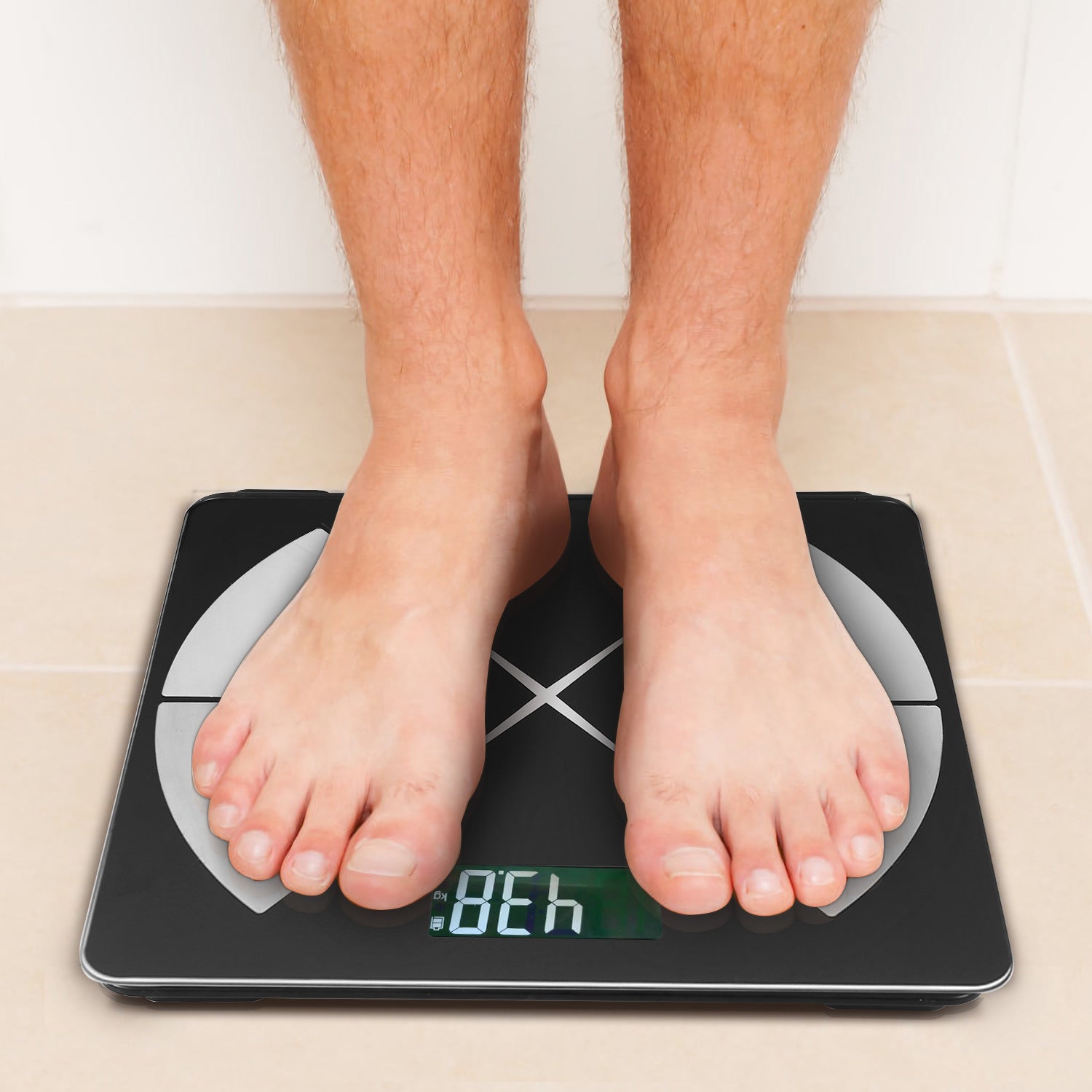 Smart body composition scale, digital fat monitor APP and, BMI analyzer.