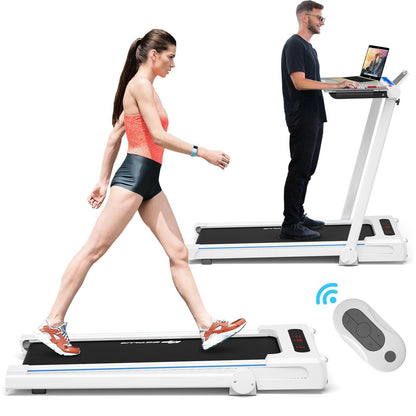 Folding Treadmill Running Machine with Table Speaker Remote