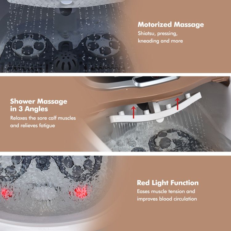 Portable All-In-One Heated Foot Spa - Massager