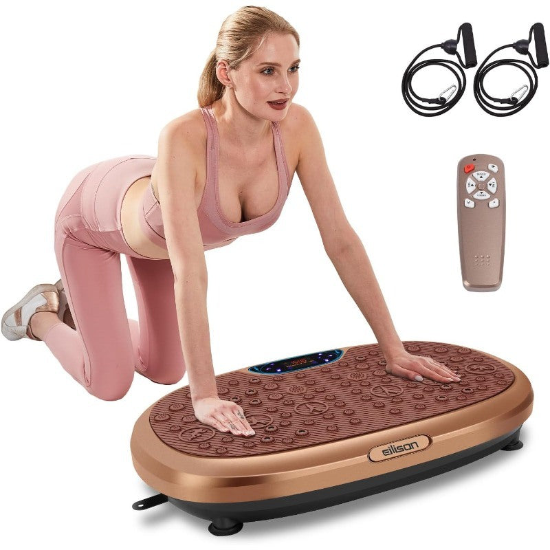 FitMax 3D XL Vibration Plate Exercise Machine - Whole Body Workout Vibration Platform w/Loop Bands