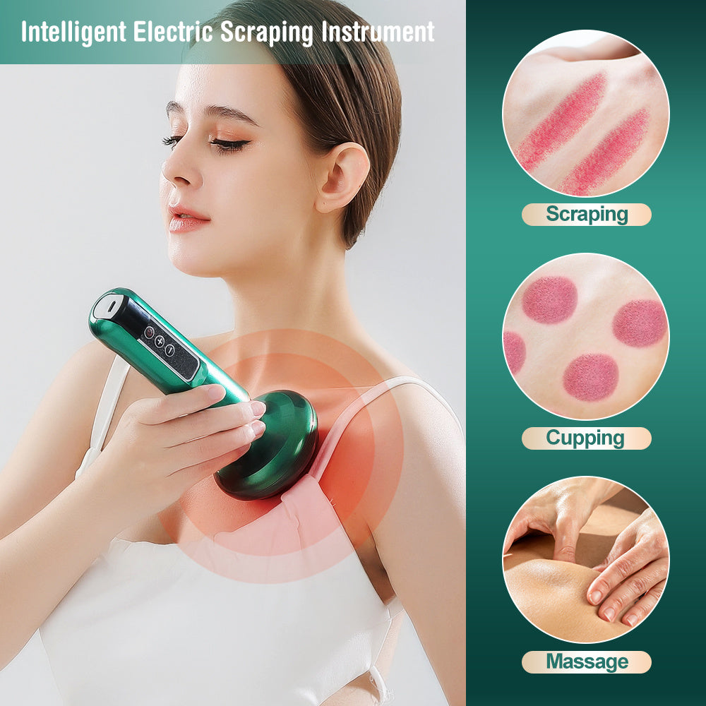 Electric Cupping Massager. Vacuum GuaSha Suction Cup. Anti Cellulite, Beauty Health Scraping Infrared Heat, Slimming Massage Therapy