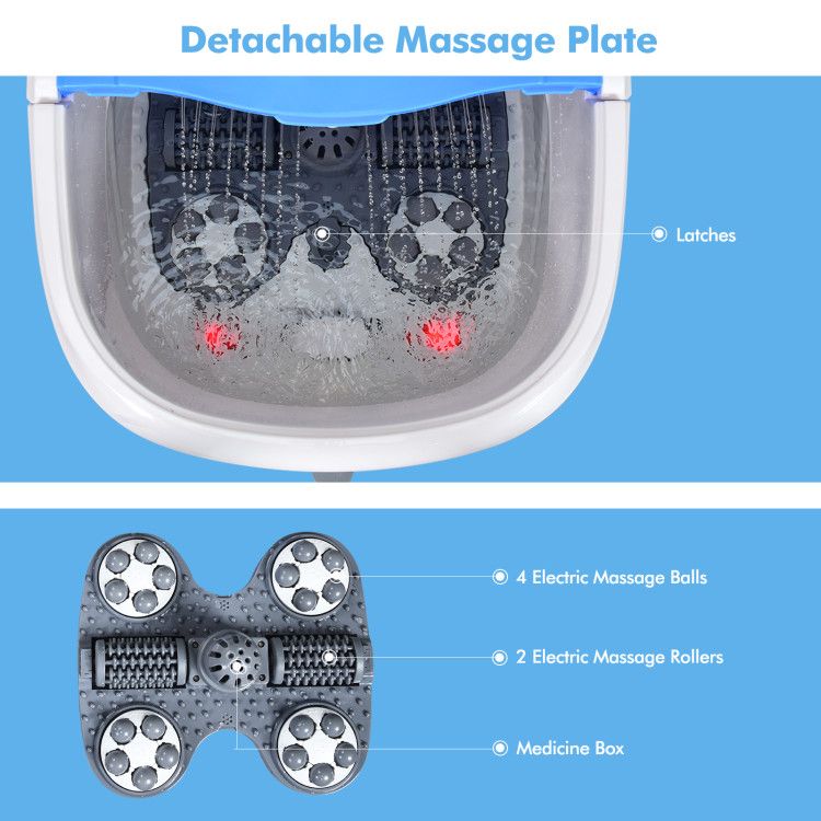 Portable All-In-One Heated Foot Spa - Massager