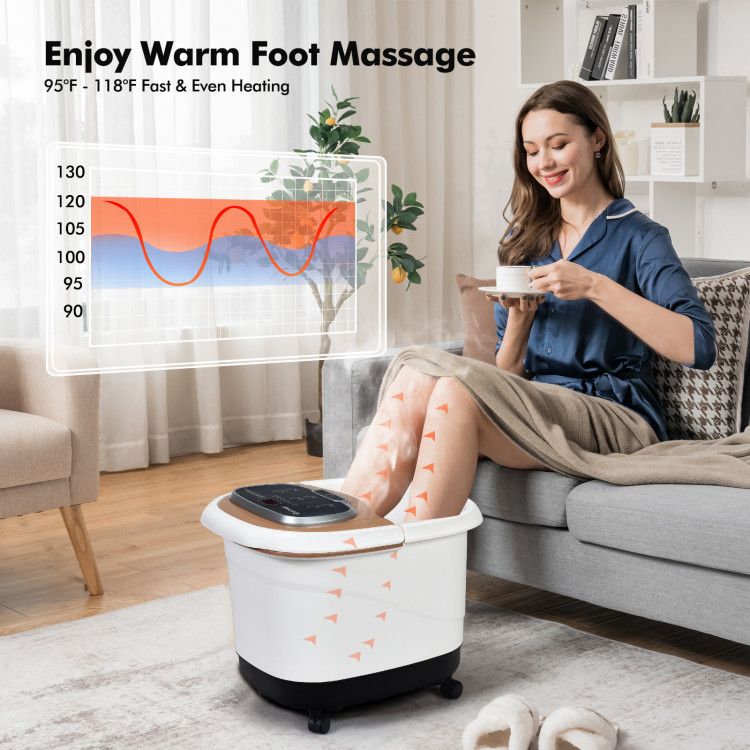 Portable All-In-One Heated Foot Spa - Massager