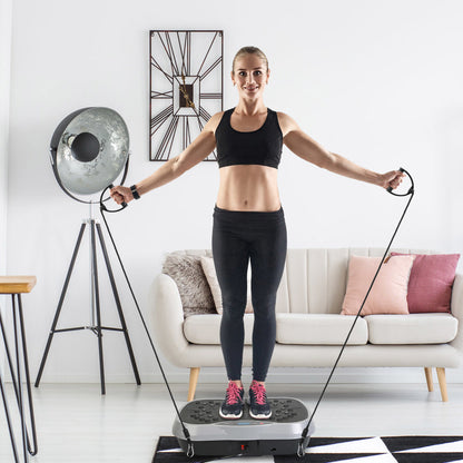 Vibration Plate Exercise Machine With Resistant Bands / Remote Control