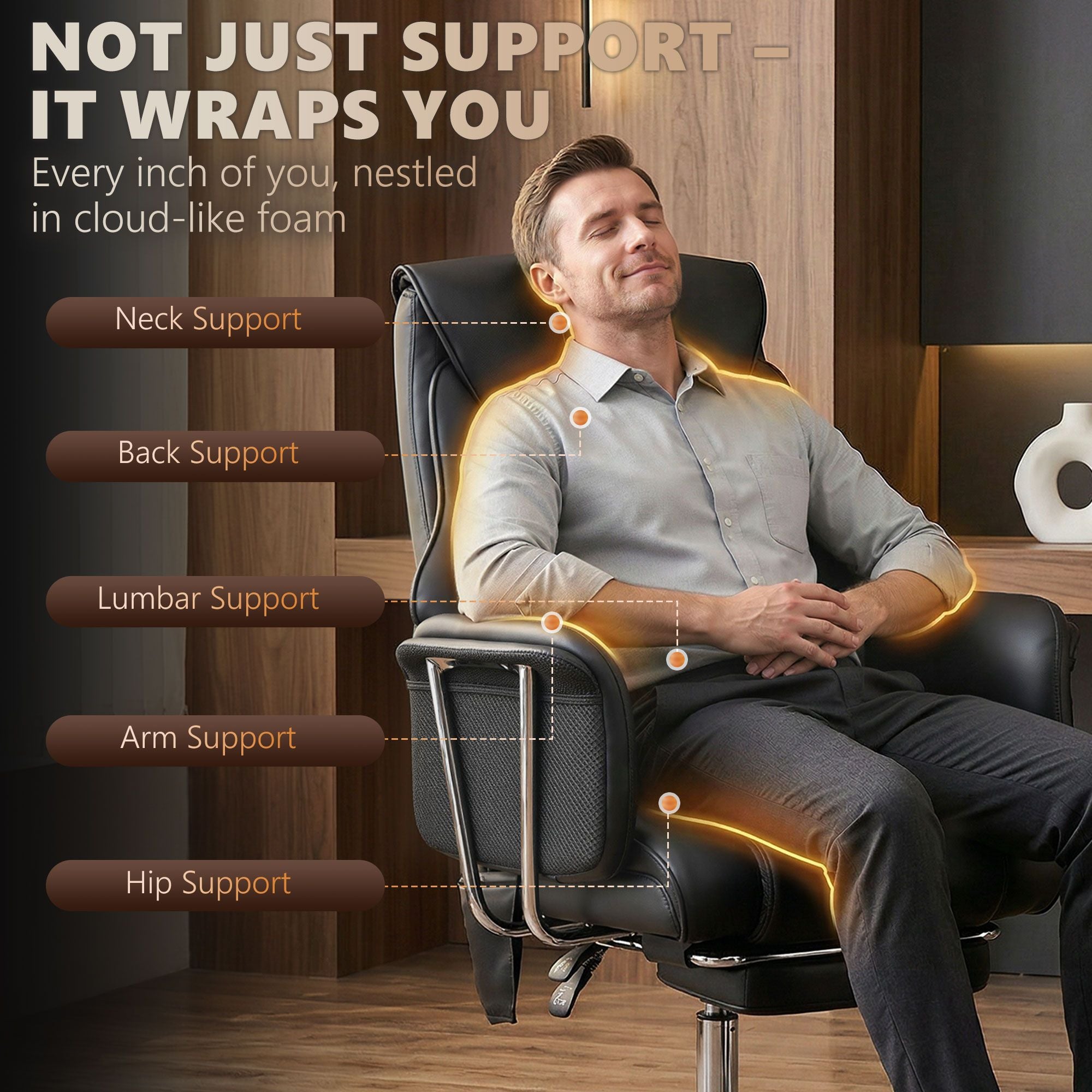Executive Office Massage Chair with 6 Vibration Points