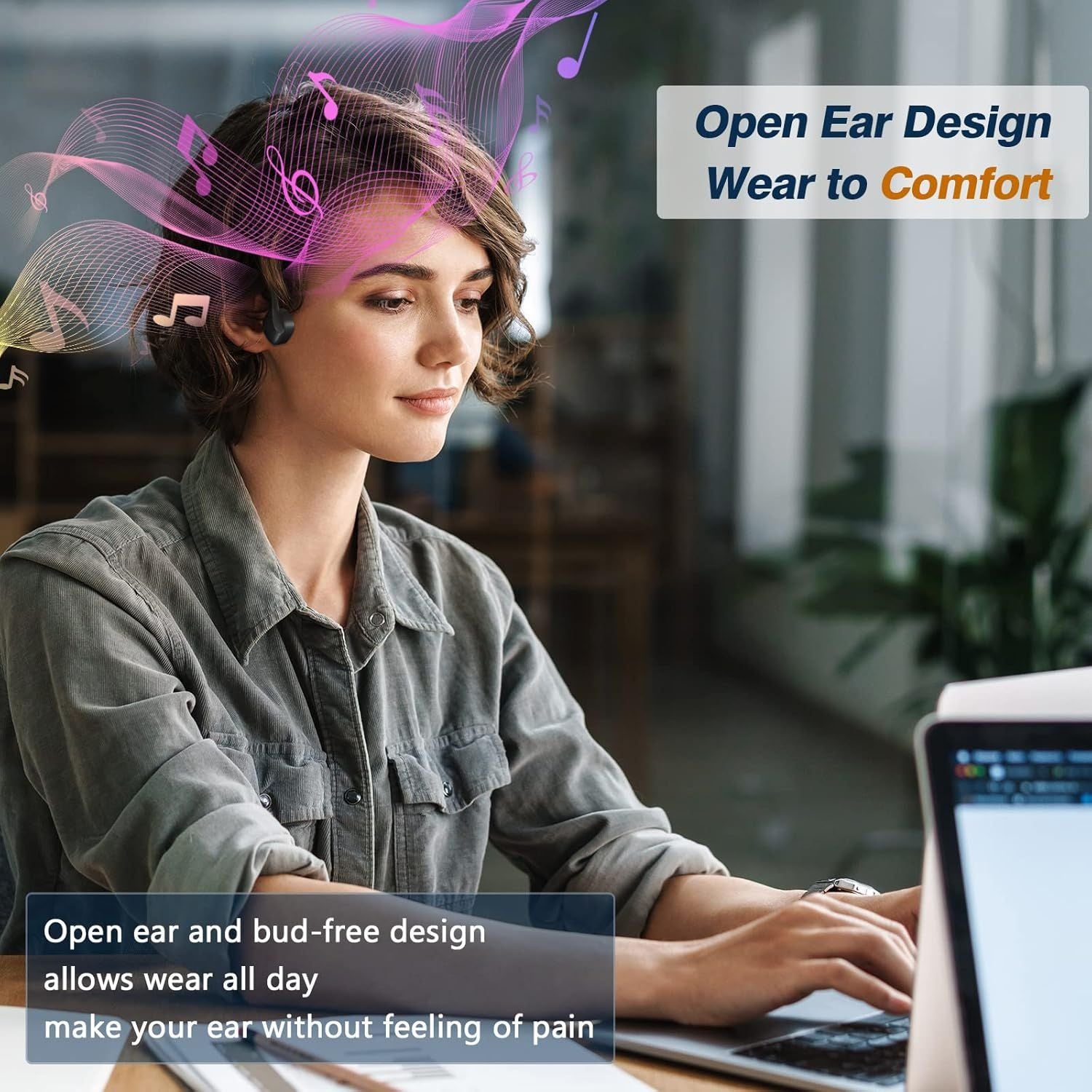 Bone Conduction Open-Ear Bluetooth Headset