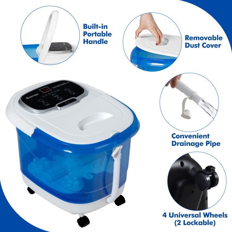 Portable All-In-One Heated Foot Spa - Massager