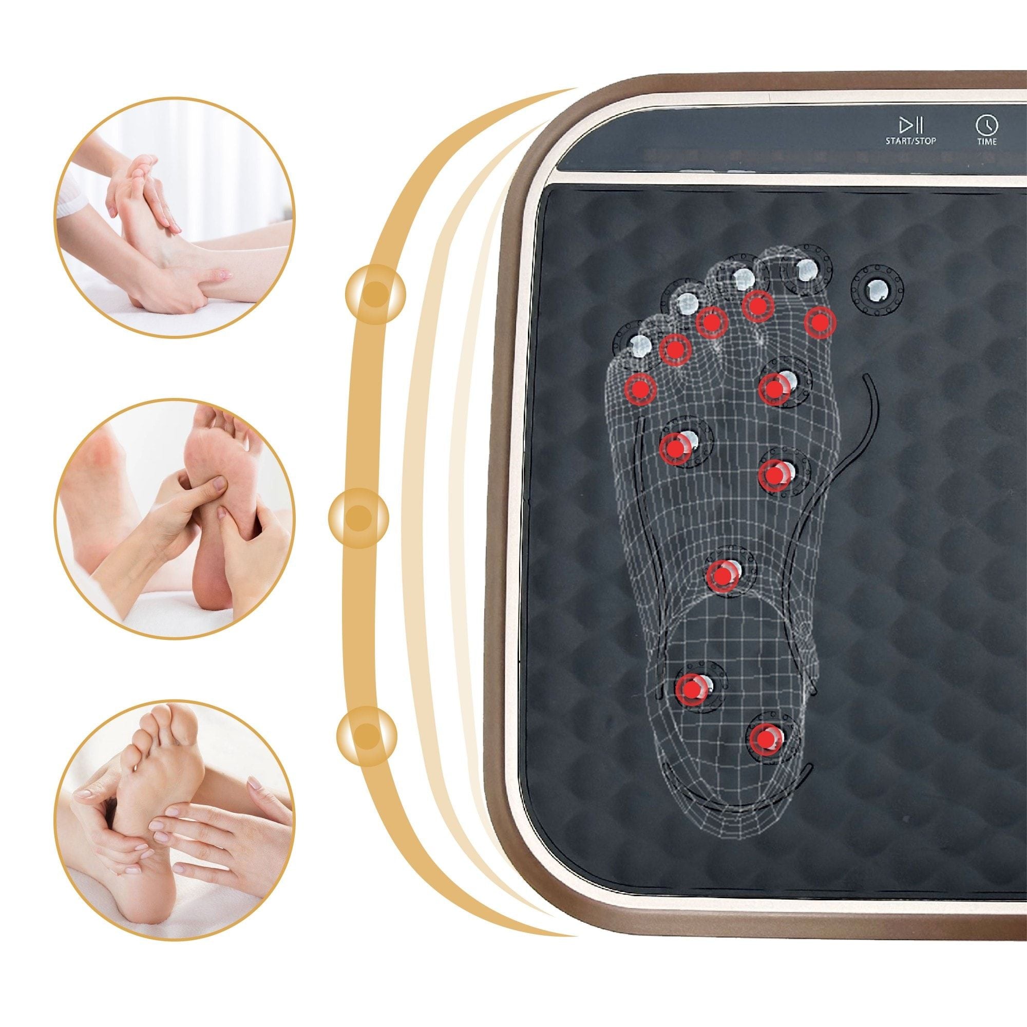 Vibration Fitness Platform, Whole Body Exercise Machine for Lymphatic Drainage, Fat Burner and Weight Loss.