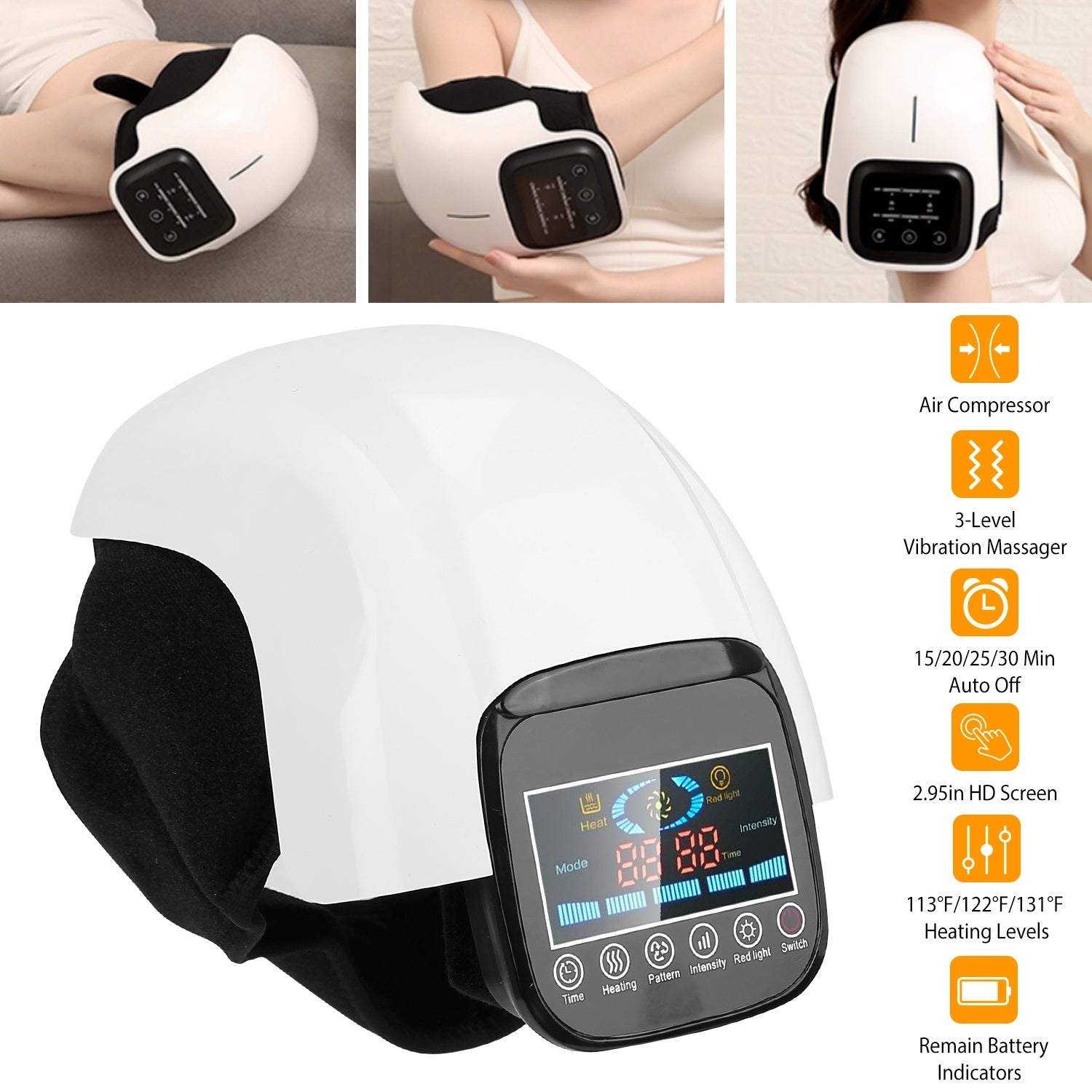 Knee Massager. Infrared Heat Pain Relief Therapy.