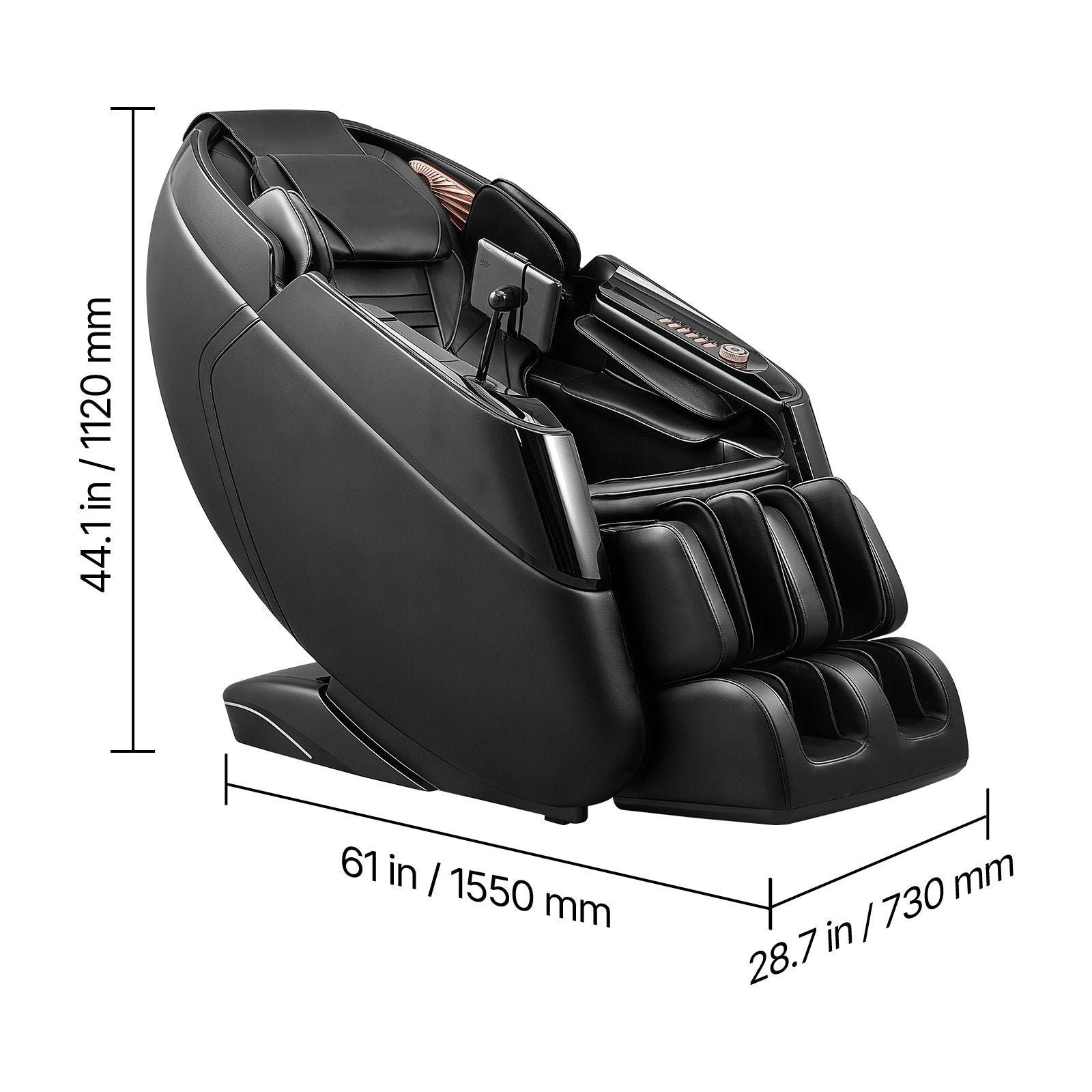 4D Zero-Gravity Full Body Massage Chair with Extendable Footrest