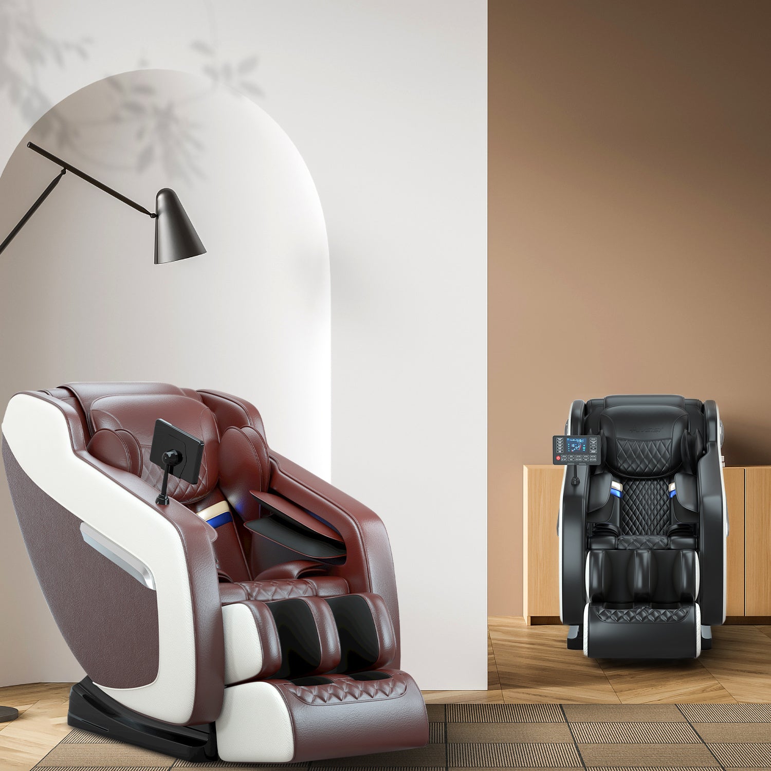 Massage chair, full body zero gravity recliner, with hip heating, foot massage and air massage system.