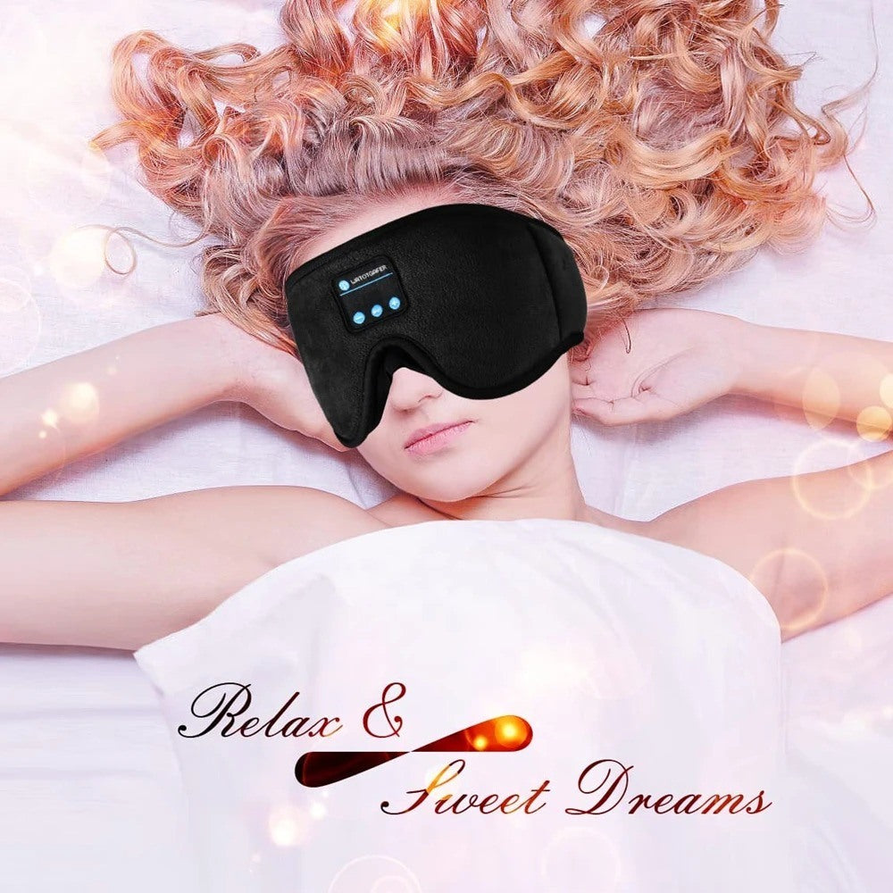 Sleeping Mask, 3D Eye Mask Headset. Headband Wireless Music, Calling and Mic Headset.