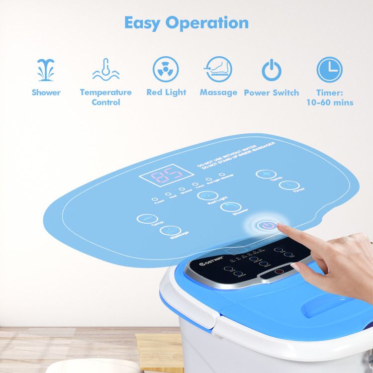 Portable All-In-One Heated Foot Spa - Massager