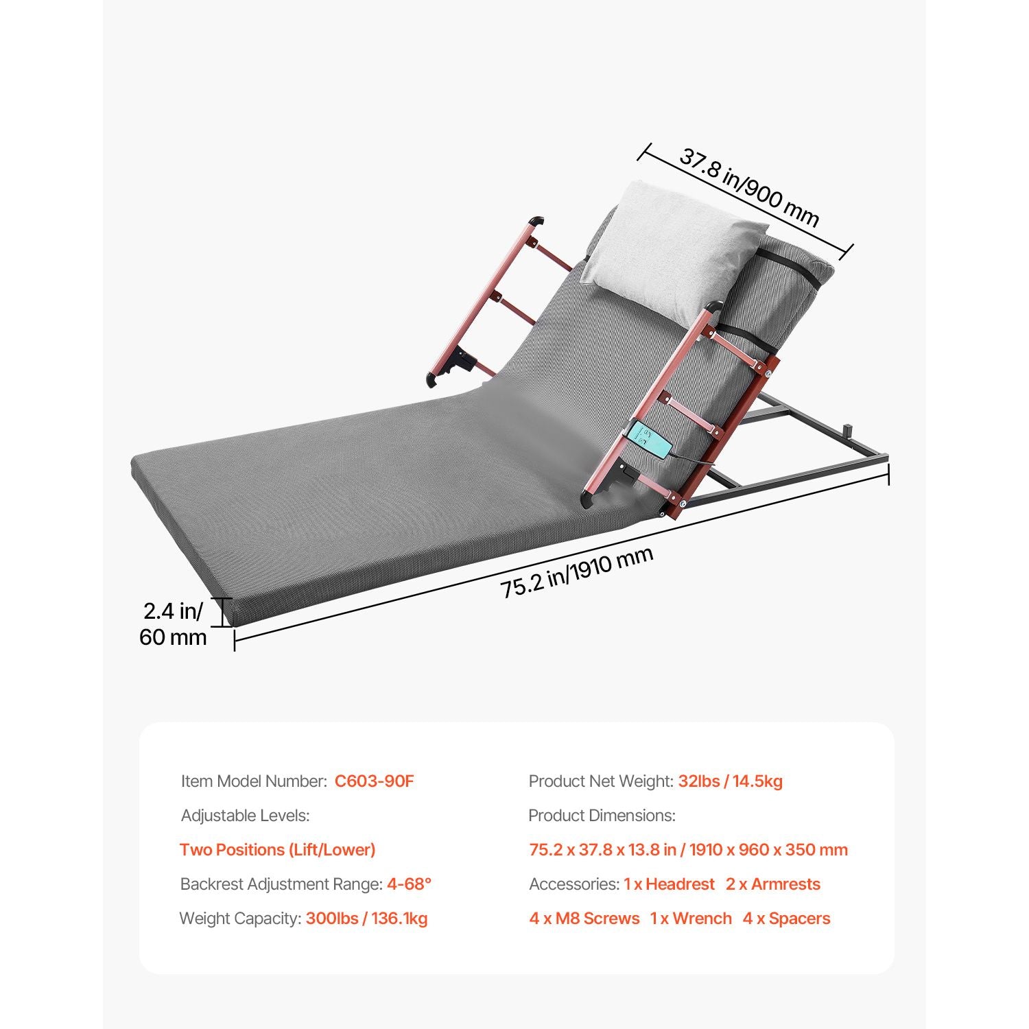 Electric Lifting Backrest