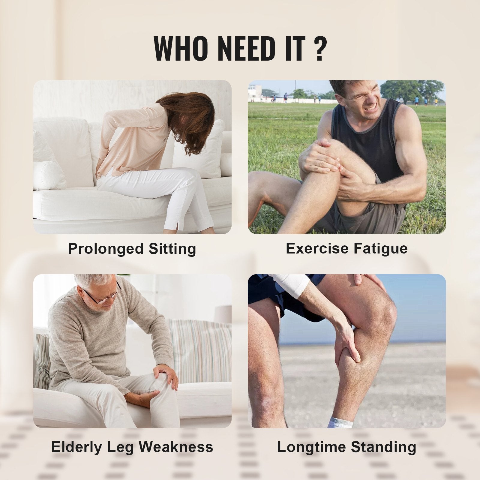 Full Leg Massager - Air Compression Leg Massager for Foot, Calf, Thigh, and Knee. For Relaxation and Pain Relief