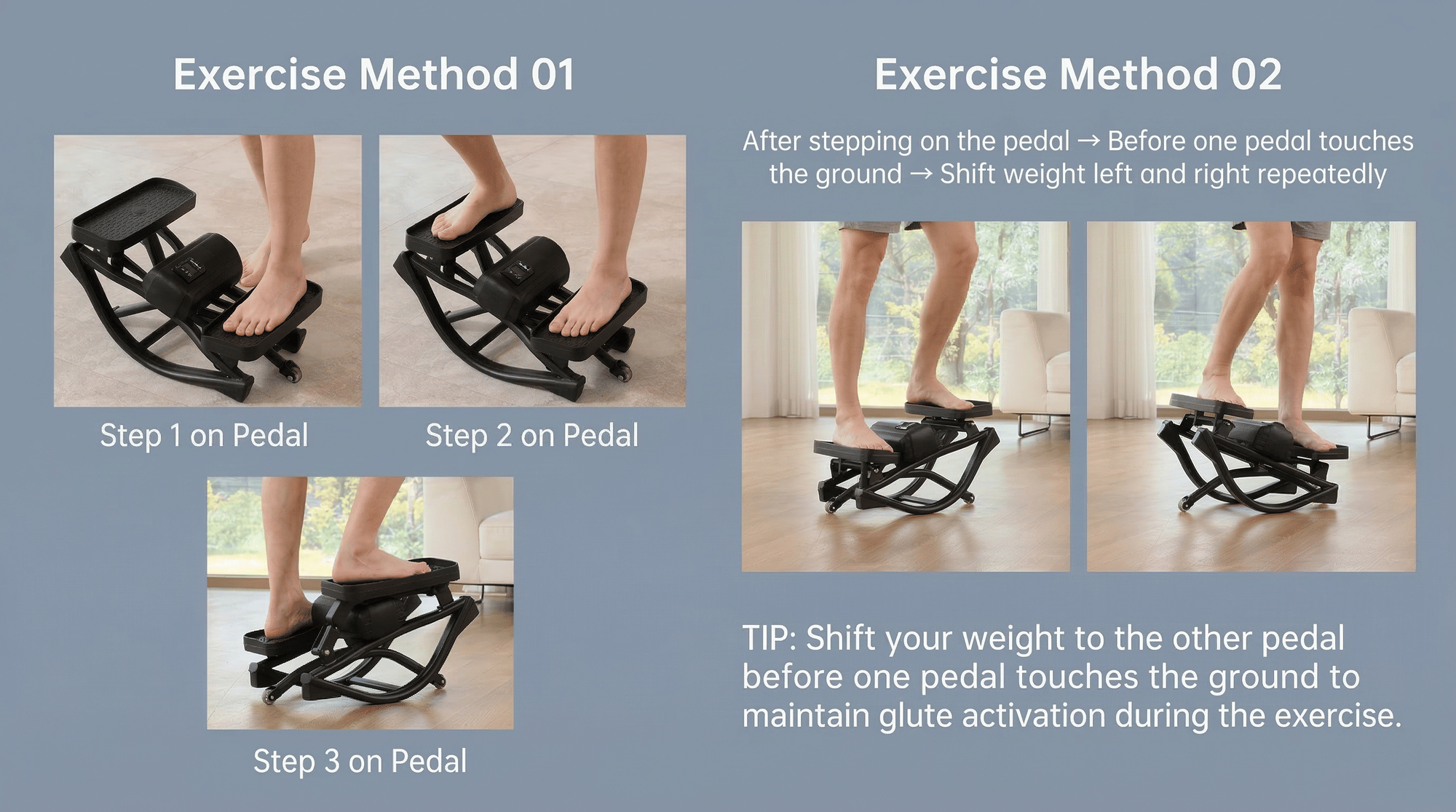 Low-Impact Elliptical Mini Stair Stepper Machine