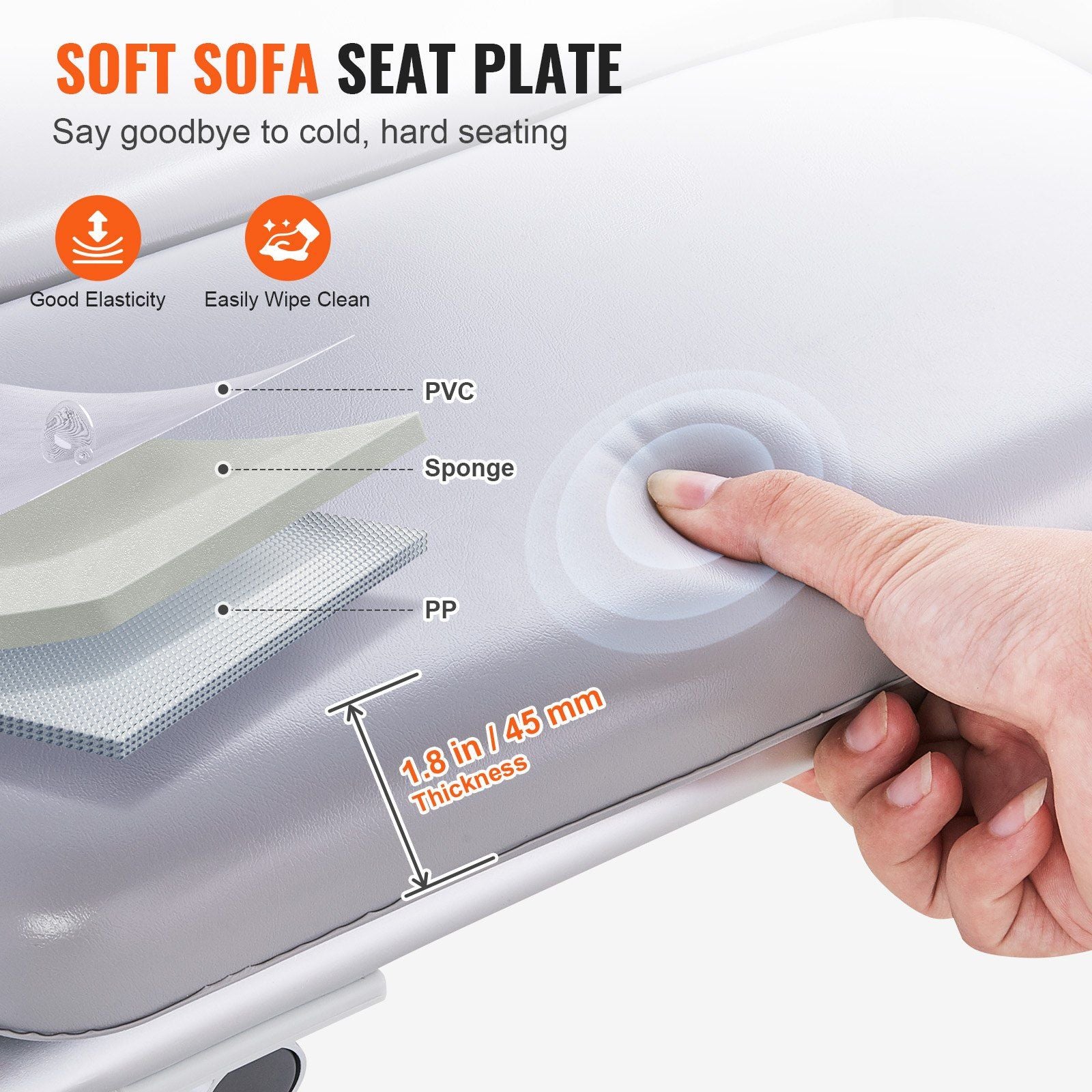 Tub Transfer / Bench for Bathtub 500lbs, with Padded Seat, Armrest and Reversible Backrest