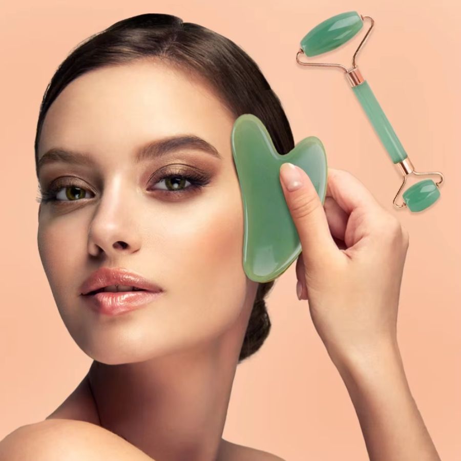Gua Sha Board (2 pcs) - Roller Scraping Massager / Anti-Wrinkle Massager Tool