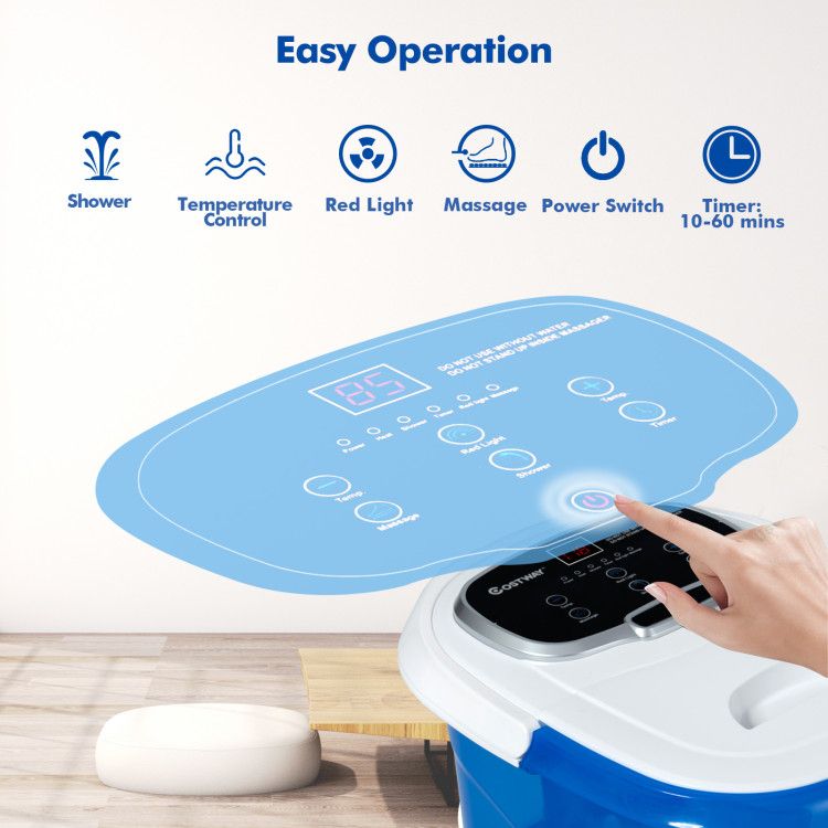 Portable All-In-One Heated Foot Spa - Massager