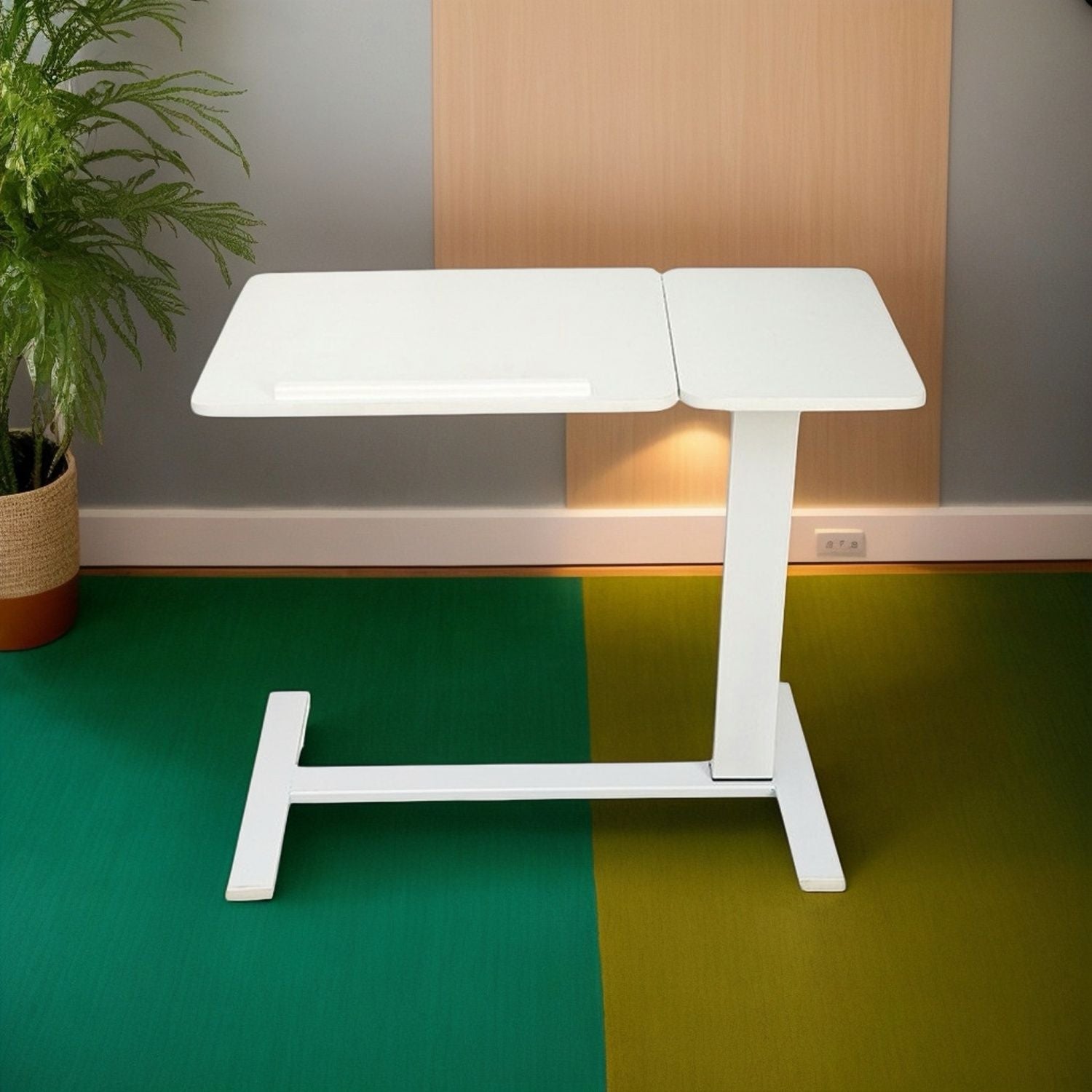 Folding Overbed - Bedside Desk / Table (white)