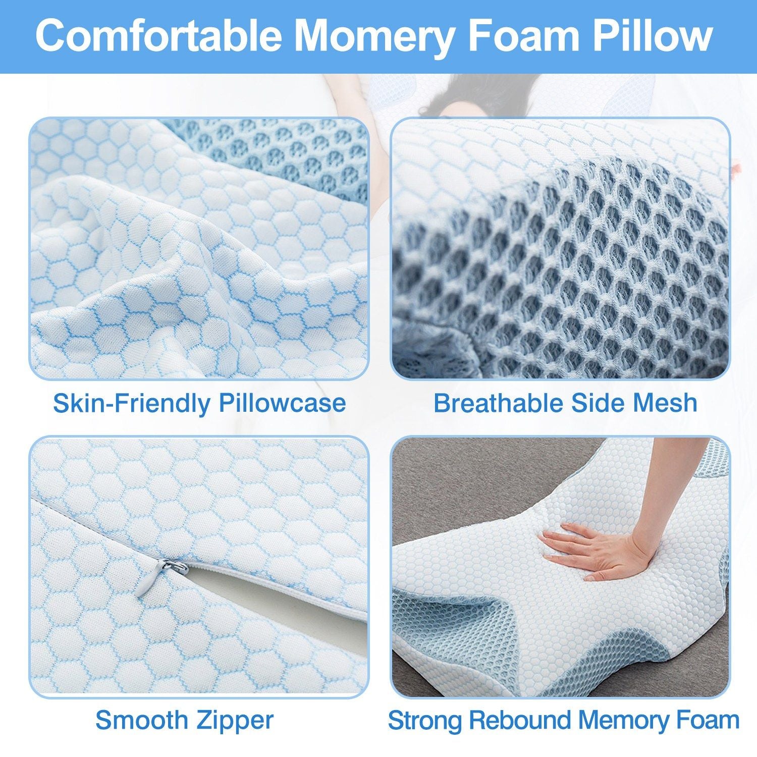 Neck Support Memory Foam Pillow