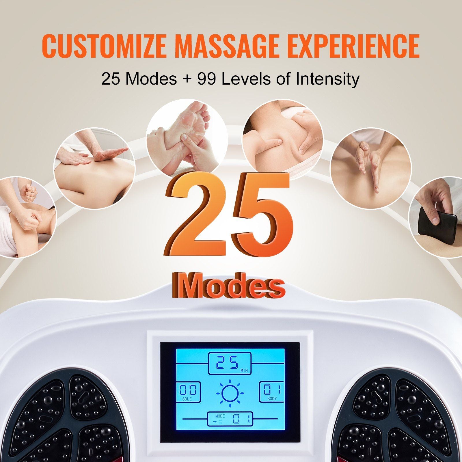 Foot Circulation Stimulator EMS & TENS - Foot Neuropathy Massager (25 Modes)