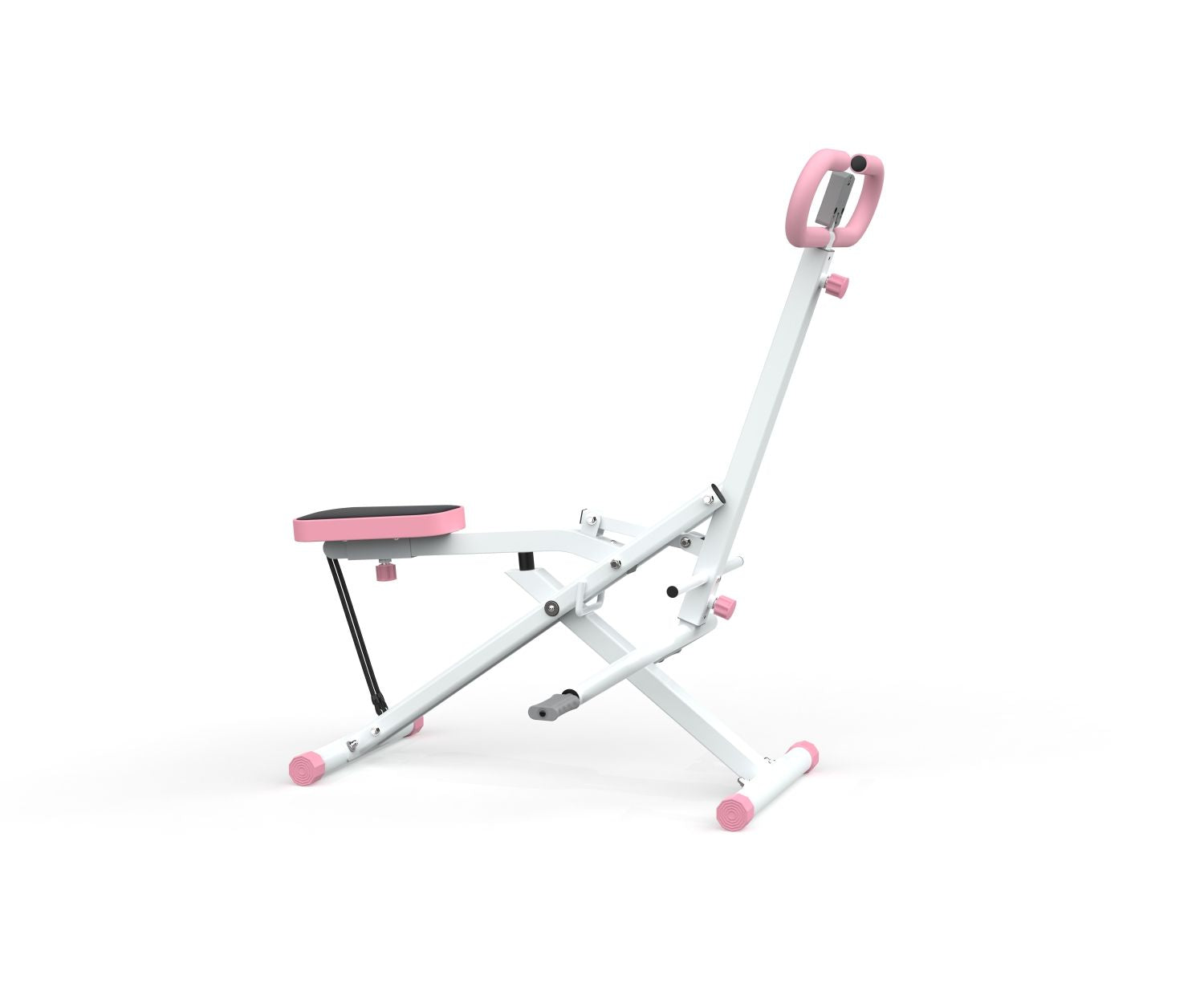Foldable Squat Machine with Resistance Bands