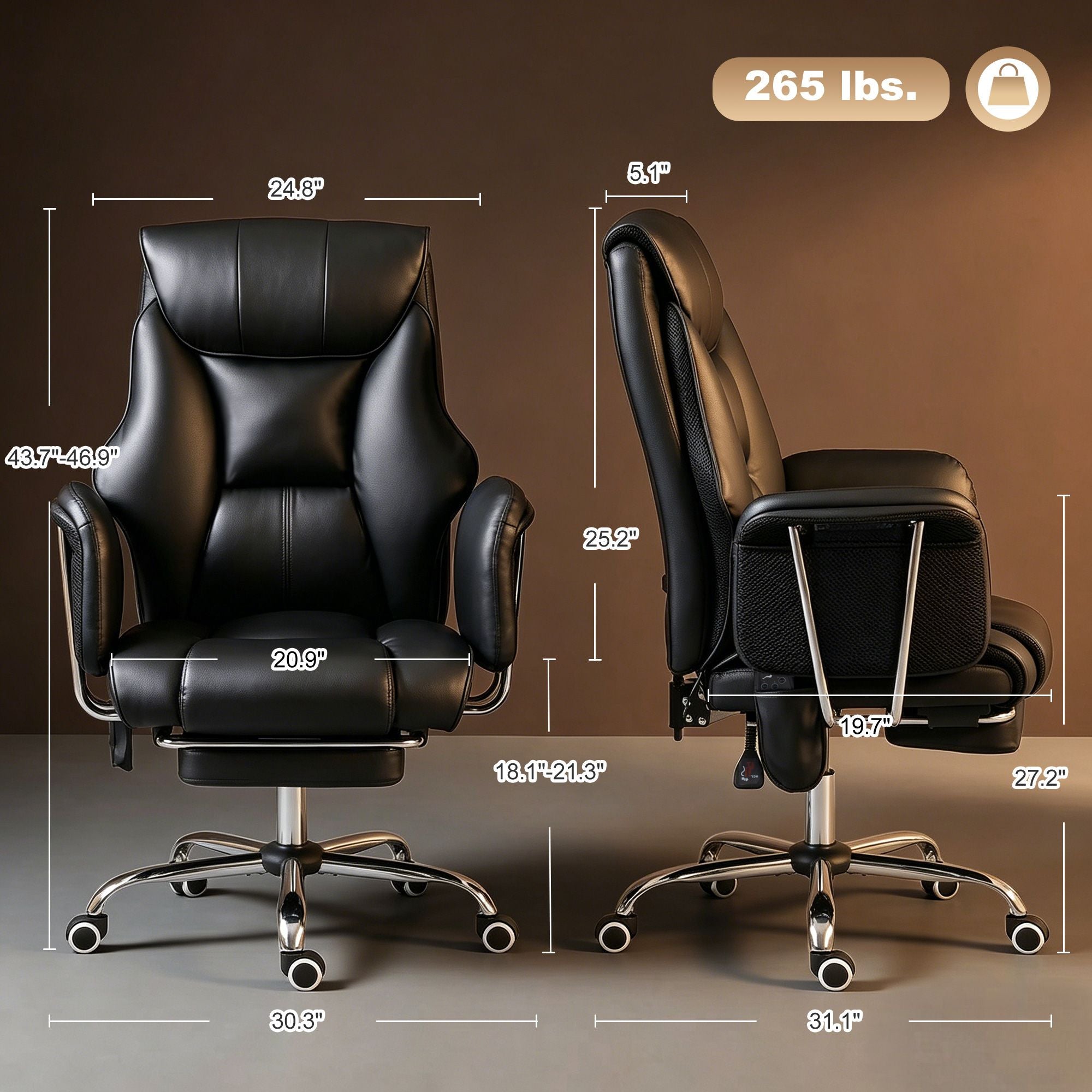 Executive Office Massage Chair with 6 Vibration Points