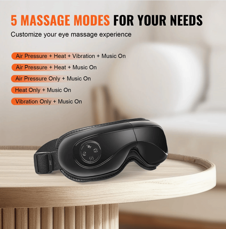 Heated Eye Massager - 5 Modes, Bluetooth Connectivity