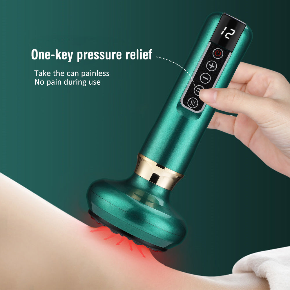 Electric Cupping Massager. Vacuum GuaSha Suction Cup. Anti Cellulite, Beauty Health Scraping Infrared Heat, Slimming Massage Therapy