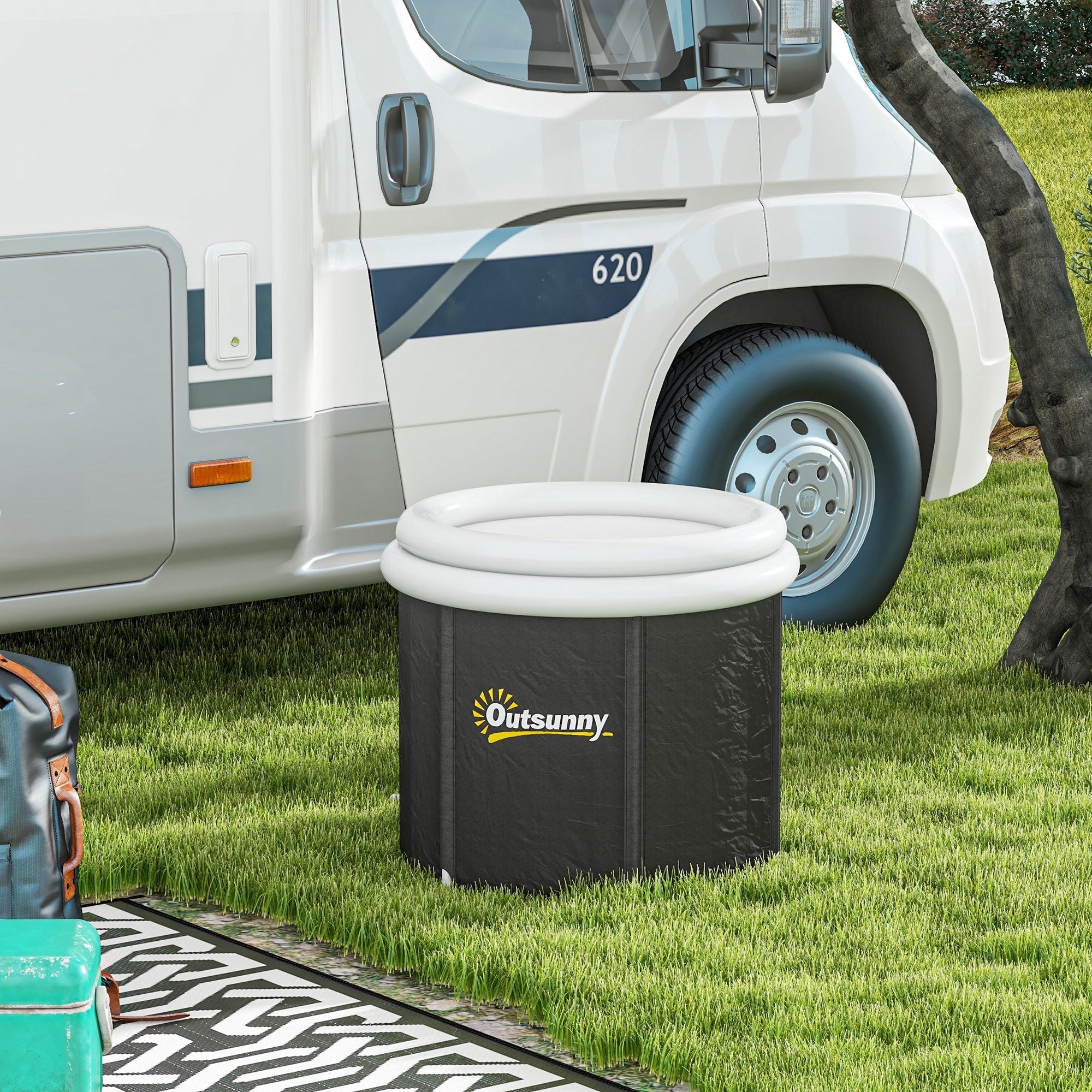 Outdoor Portable Cold Plunge Tub with Thermo Lid (79 Gallon)